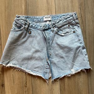 AGOLDE distress mini skirt